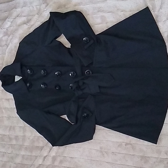 RW & Co, Black Trench Coat, Small - Picture 1 of 8